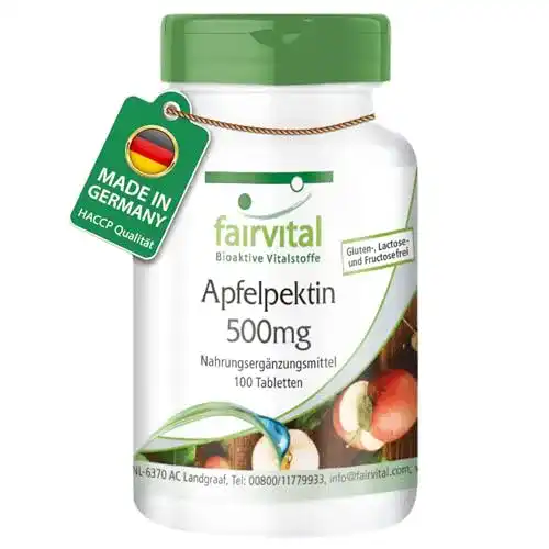 Apfelpektin Kapseln Fairvital 500mg – 100 Tabletten mit Ballaststoffen