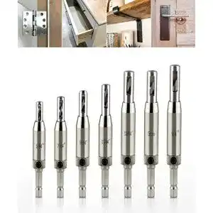 Scharnierbohrer Set von Qwork, selbstzentrierend, 5/64 Zoll bis 1/4 Zoll