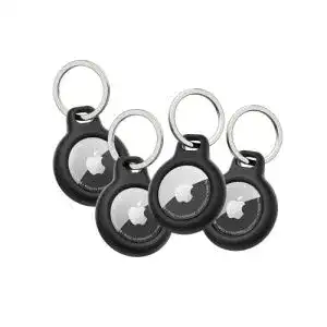 Belkin AirTag Anhänger mit Schlüsselanhänger 4er-Pack Schwarz