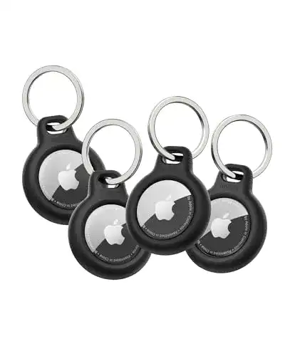 Belkin AirTag Anhänger mit Schlüsselanhänger 4er-Pack Schwarz