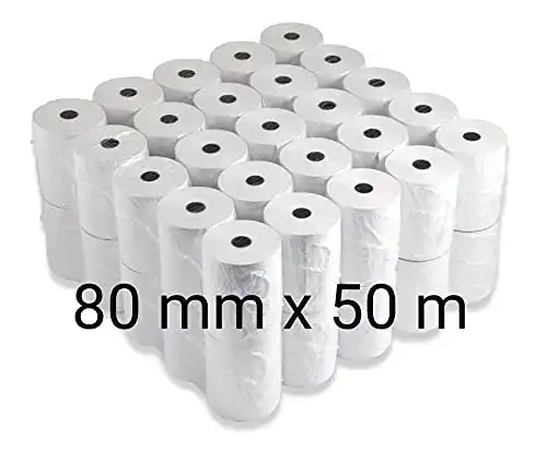 Kassenrolle Quorion 50er Pack 80 mm x 50 m für Kassensysteme