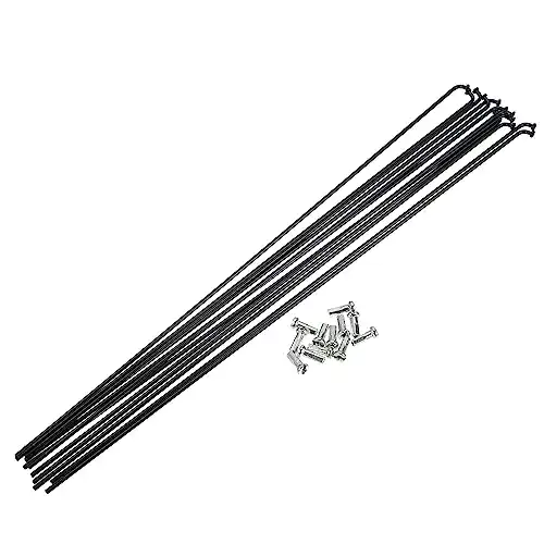Fahrradspeichen Quarkzman 12 Stück 14G J-Kurve 286 mm mit Nippeln