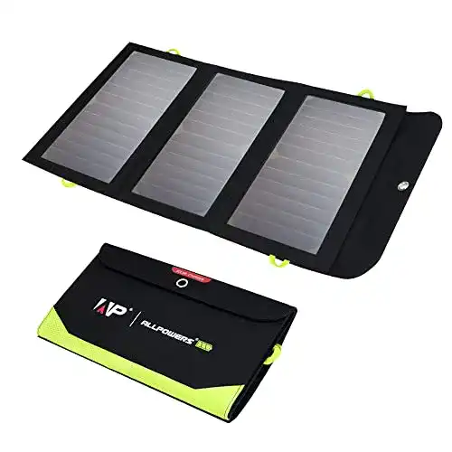 Mobile Solaranlage Allpowers 5V 21W Solar Panel für Camping und Outdoor