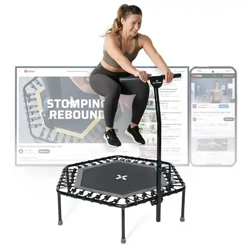 Faltbares Fitness-Trampolin Sportplus für Indoor-Training zu Hause