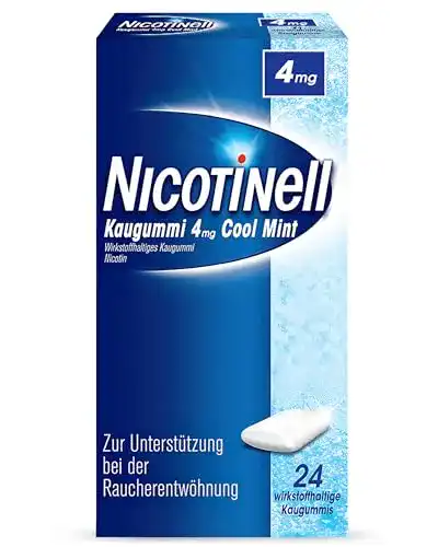 Nikotinkaugummi Nicotinell 4 mg Cool Mint, 24 Stück