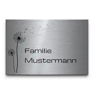 Türschild Chrisck Design Edelstahl Namensschilder mit Gravur