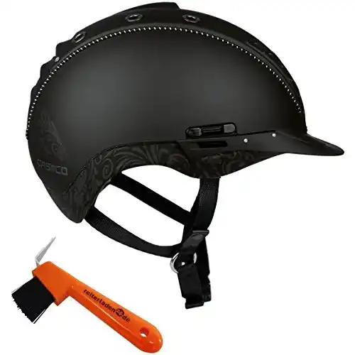 Reithelm Casco Mistrall-2 in Schwarz Floral, Größe M-L (58-60cm)
