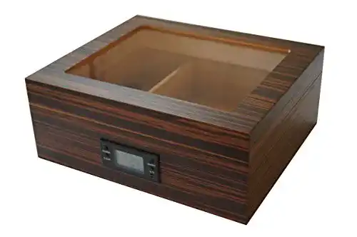 Humidor Germanus Zigarren Ebenum mit digitalem Hygrometer