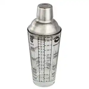 Cocktail Shaker Xavax mit Edelstahl-Aufsatz und Glasdesign