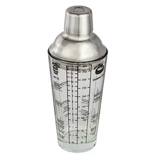 Cocktail Shaker Xavax mit Edelstahl-Aufsatz und Glasdesign