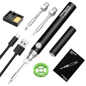 USB Lötkolben Set Kkmol mit 3 Temperaturstufen und Zubehör