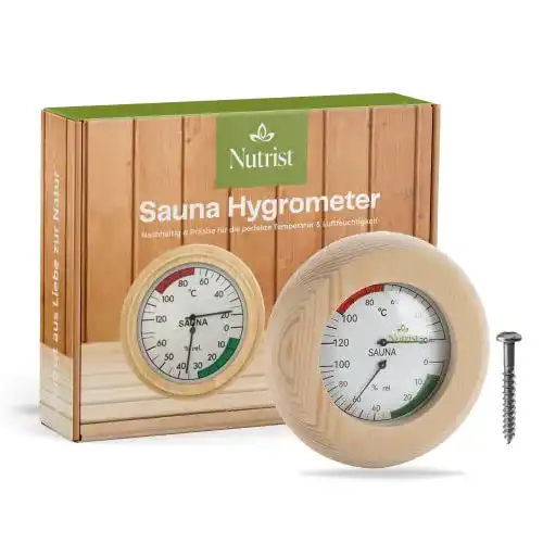 Sauna Thermometer und Hygrometer aus Holz von Nutrist