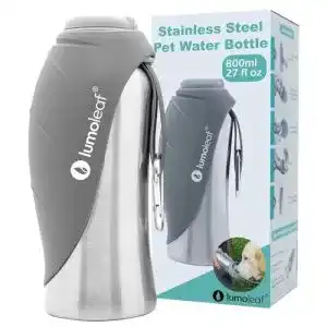 Hundetrinkflasche LumoLeaf aus Edelstahl für unterwegs, 800ml
