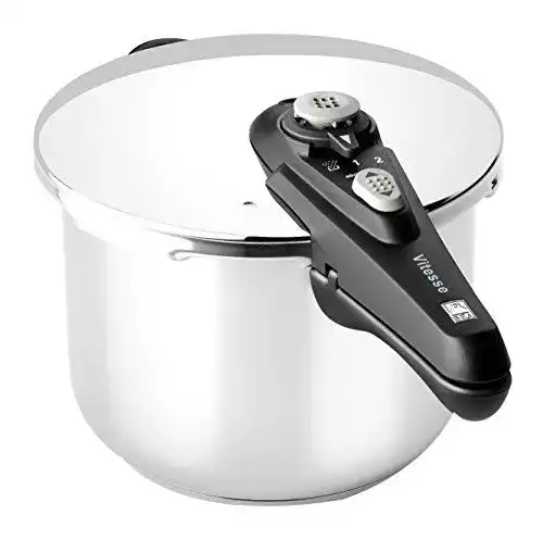 Schnellkochtopf aus Edelstahl von BRA, 9 l für Induktion