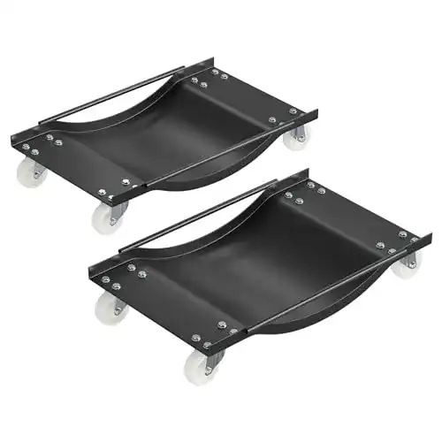 Rangierhilfe für PKW Wiltec Multi Transportschale – 1 Paar Rangierroller