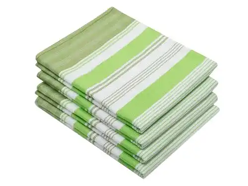 Geschirrtücher ZOLLNER 4er Set aus Baumwolle, grün, 50×70 cm