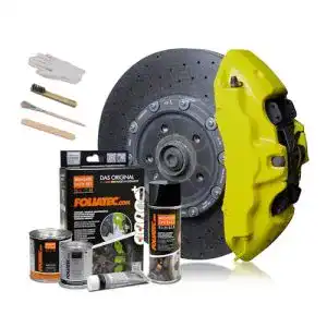 Bremssattellack Foliatec Set in Neon Gelb, hitzebeständig und langlebig