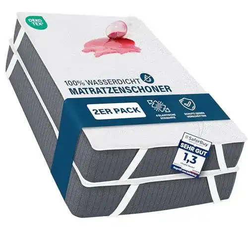 Wasserdichter Matratzenschoner von Utopia Bedding im 2er Pack