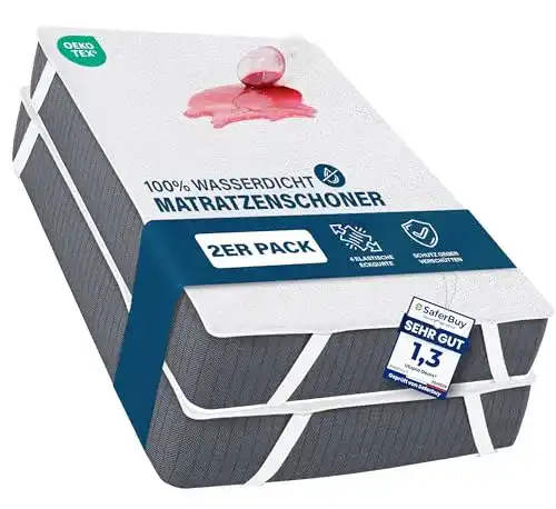 Wasserdichter Matratzenschoner von Utopia Bedding im 2er Pack