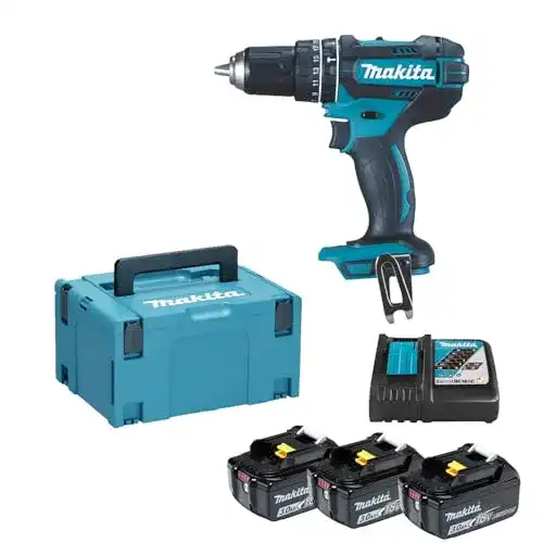 Makita Akku-Schlagbohrschrauber 18V mit 3 Akkus und Ladegerät