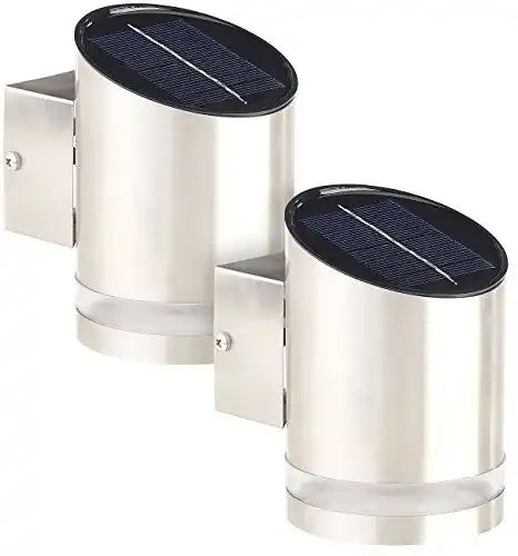 Solar Wandleuchte Lunartec im 2er-Set für Außenbereiche