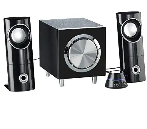 2.1 Soundsystem Auvisio PC Boxen Aktives Multimedia Lautsprecher Set