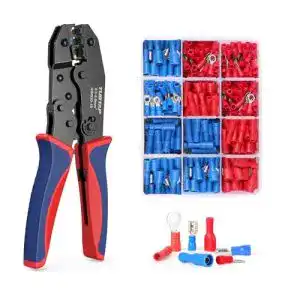Kabelschuhzange Tubtap Crimpzange Set mit 361 isolierten Kabelschuhen