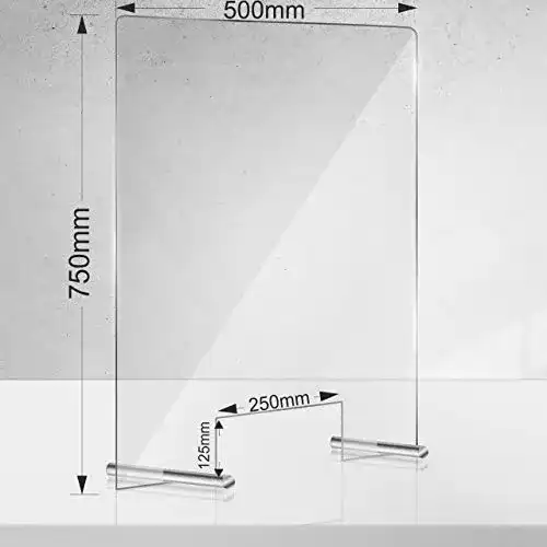 Acrylglas Spuckschutz mit Laserdesign 50×75 cm