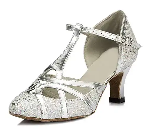 Tanzschuhe Minitoo QJ6133 Damen Geschlossen Zehen High Heel PU Leder