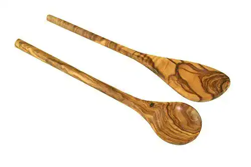 Olivenholz Kochlöffel Set D.O.M. 2 Stück aus mediterranem Holz