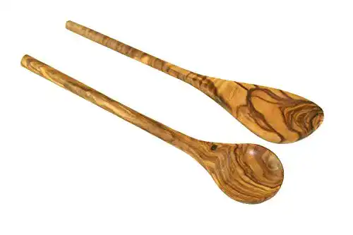 Olivenholz Kochlöffel Set D.O.M. 2 Stück aus mediterranem Holz