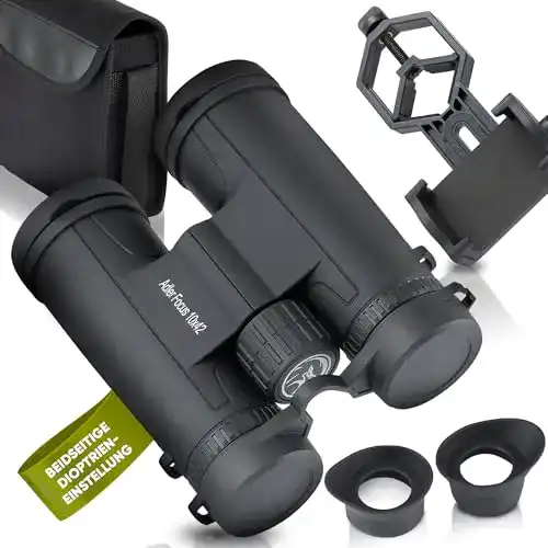 Fernglas für Vogelbeobachtung Adler Focus 10×42 mit ausgeglichener Optik