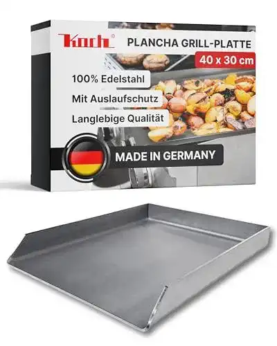 Edelstahl Plancha Koch #42 40 x 30 x 4 cm Grillpfanne