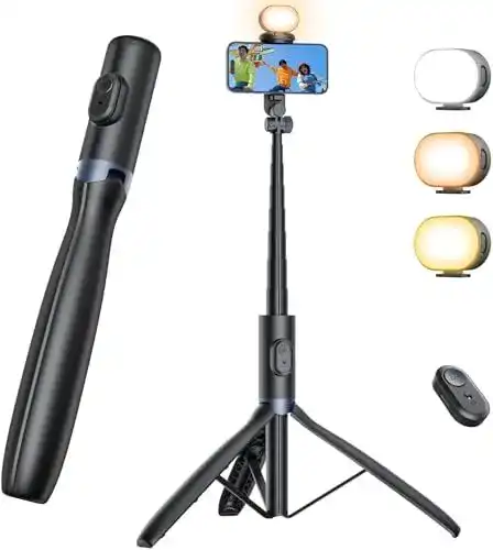 Handy Stativ Anxre mit Licht und Fernbedienung, NT99, 172 cm