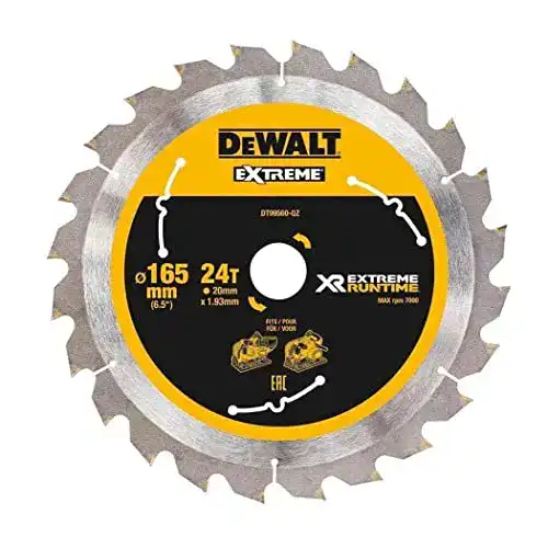 Dewalt XR Extreme Runtime Kreissägeblatt 165×20 mm für Tauchkreissägen