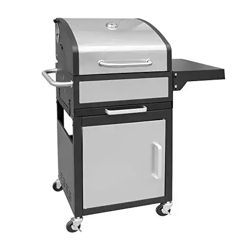 Holzkohlegrillwagen von Landmann Robuster Grill für den Garten
