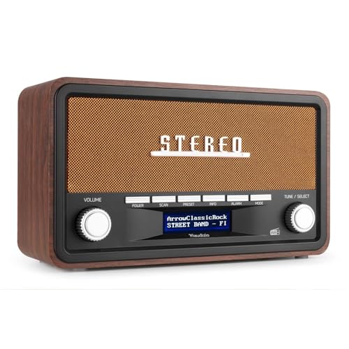 Retro Küchenradio Audizio Foggia mit DAB Plus, Bluetooth und Radiowecker