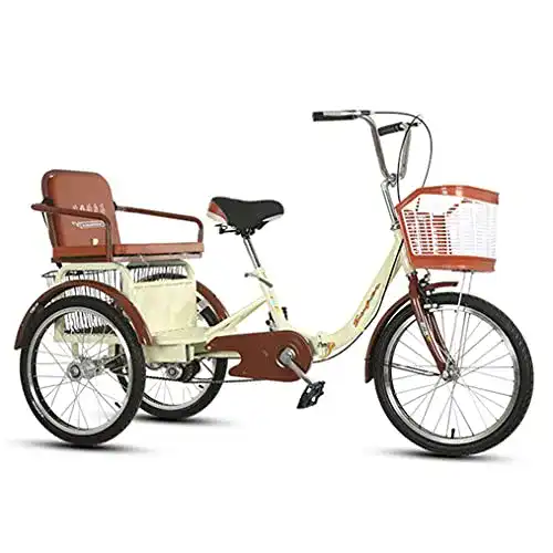 Lastenrad für Erwachsene – 20 Zoll Cruiser Trike mit Einkaufskorb