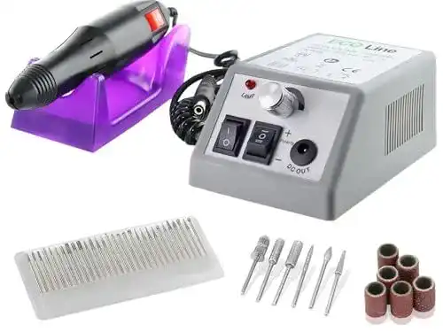 Fußpflegegerät mit Fräser-Set und Nagelpflege-Zubehör