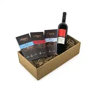 Präsentkorb The Wine Guys Genussbox mit Wein und Schokolade
