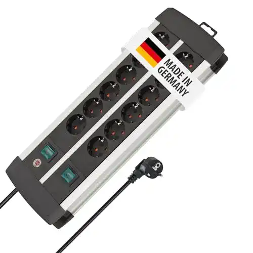 Brennenstuhl Premium-Alu-Line Steckdosenleiste 12-fach mit Schaltern