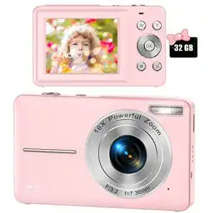 Nicamery Digitalkamera in Pink mit 44MP und 1080P HD für Anfänger