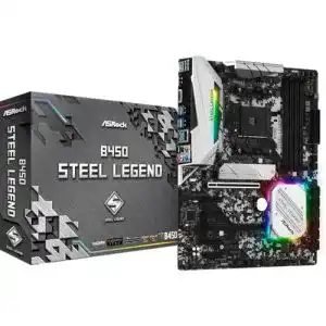 Asrock B450 Steel Legend AM4-Mainboard ATX für AMD Prozessoren
