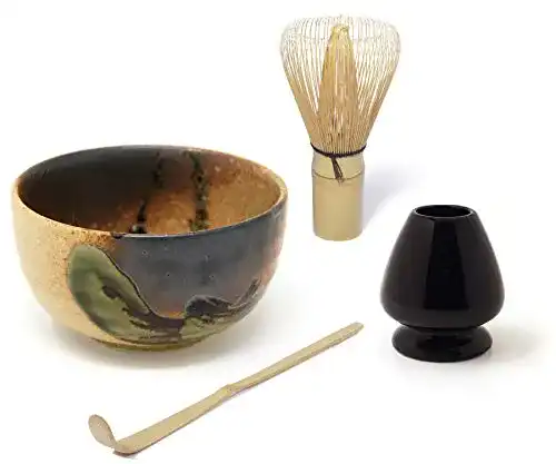 Matcha Set mit Besen, Schale und Zubehör für die Zubereitung von Matcha