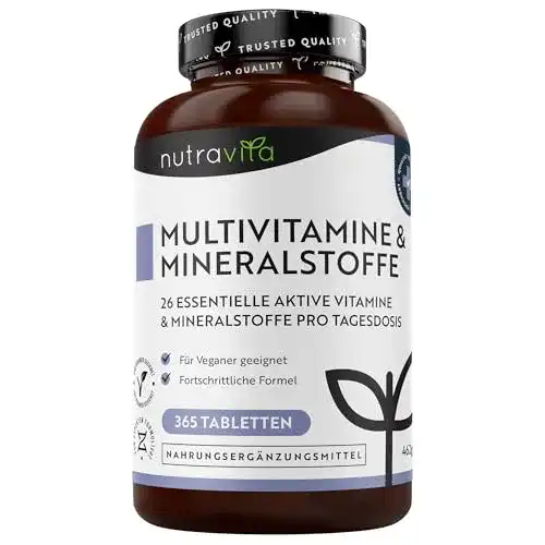 Nutravita Multivitamin mit 365 hochdosierten Tabletten