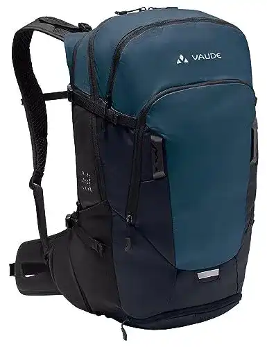 VAUDE Fahrradrucksack Bike Alpin 25+5 in Blau, 30 Liter