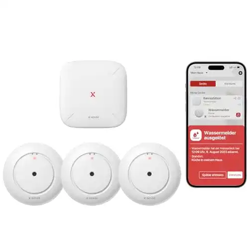 WLAN Wassermelder X-Sense mit Batterie und Alarmfunktion