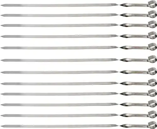 Edelstahl Schaschlikspieße 60 cm mit 2 mm Stärke von Olymp