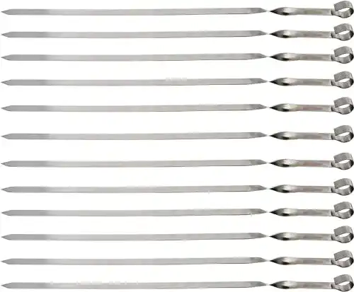 Edelstahl Schaschlikspieße 60 cm mit 2 mm Stärke von Olymp