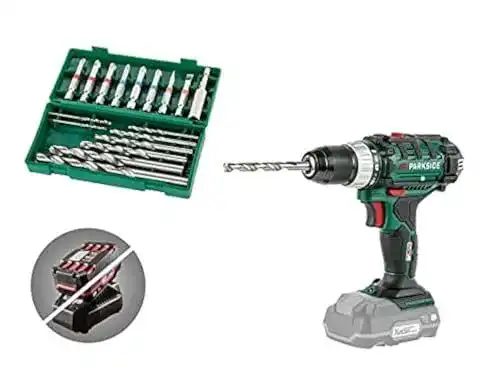 Akku-Bohrschrauber Parkside 20V Set mit 17-teiligem Zubehör